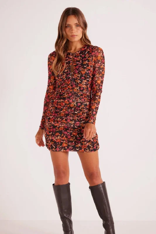 Minkpink Sorrento Mesh Mini Dress in Floral