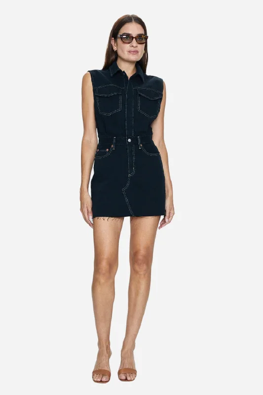 Pistola Julia Sleeveless Mini Dress in Noir