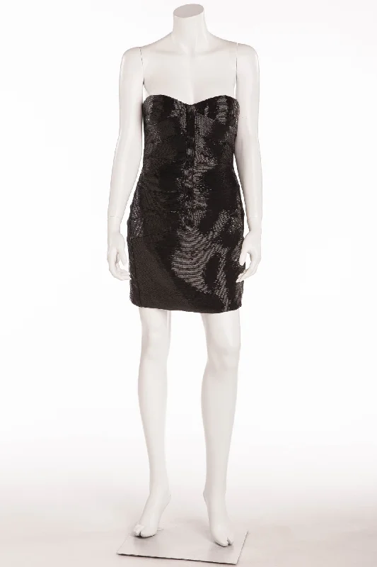 Roberto Cavalli - BN Black Strapless Beaded Mini Dress - IT 42