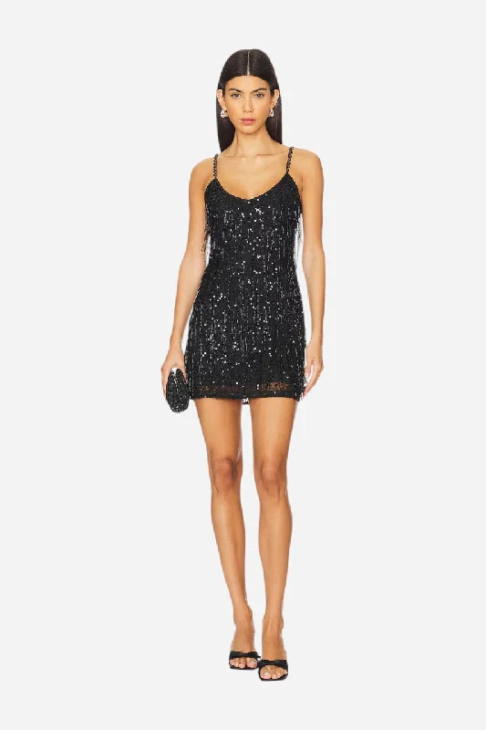 Show Me Your Mumu Sparks Fly Mini Dress Black