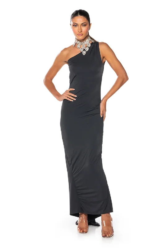 TAMMY BACKLESS RUCHED MAXI DRESS