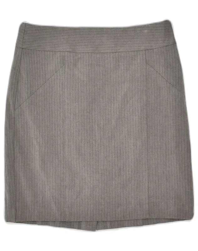 BANANA REPUBLIC Womens Petite Mini Skirt US 6 Medium W28 Grey Herringbone