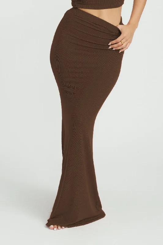 Dom Maxi Skirt - Chocolate