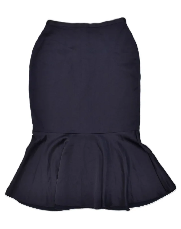 HOBBS Womens Trumpet Skirt UK 10 Small W28  Navy Blue Viscose