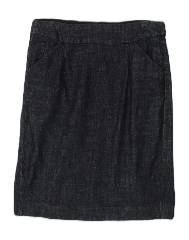 J. CREW Womens Denim Skirt US 8 Medium W32 Navy Blue Cotton