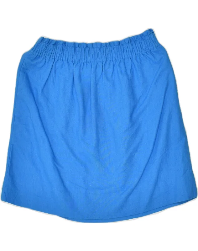 J. CREW Womens Straight Skirt US 4 Small W30  Blue Linen