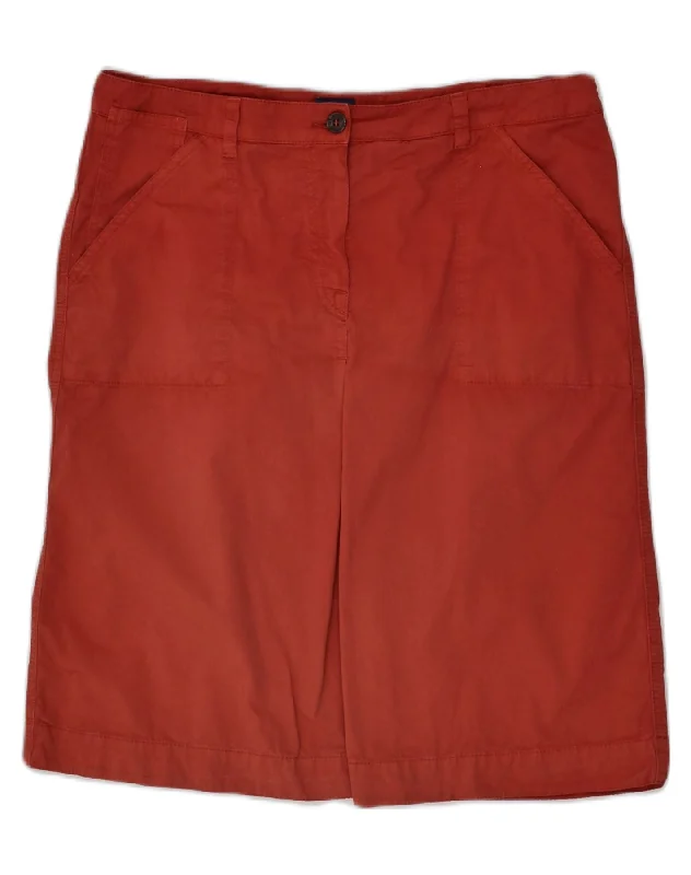 TRUSSARDI JEANS Womens Straight Skirt IT 48 XL W34 Red Cotton