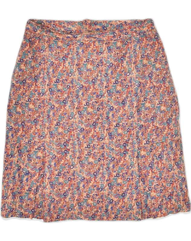 VINTAGE Womens Straight Skirt W28 Medium  Multicoloured Floral