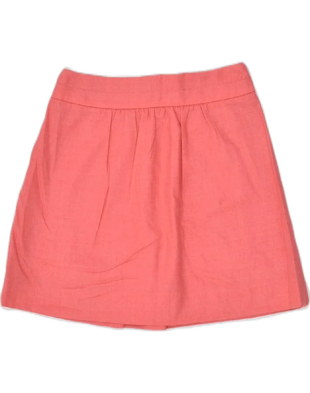 J. CREW Womens A-Line Skirt US 2 XS W27  Pink Wool