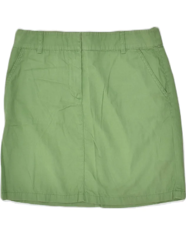 J. CREW Womens Mini Skirt US 8 Medium W30 L16  Green Cotton