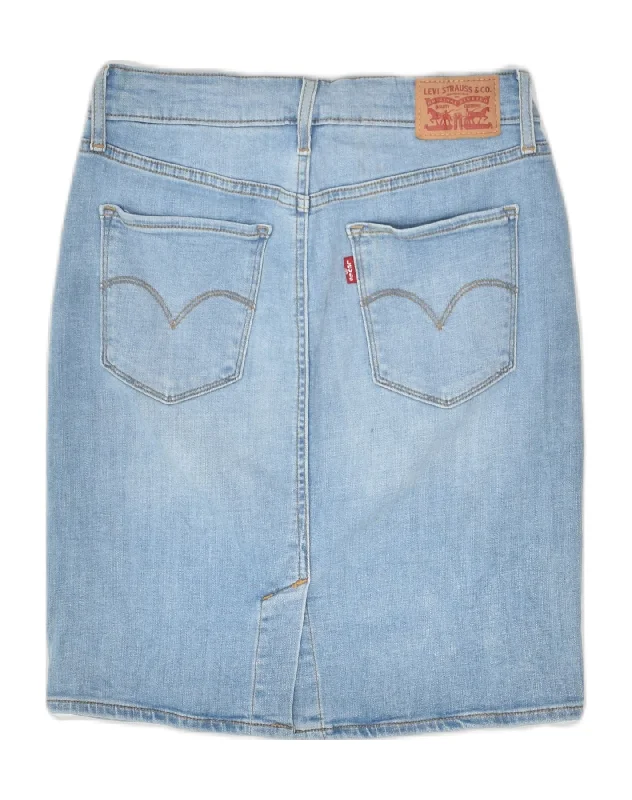 LEVI'S Womens Denim Skirt W24 XS Blue Cotton