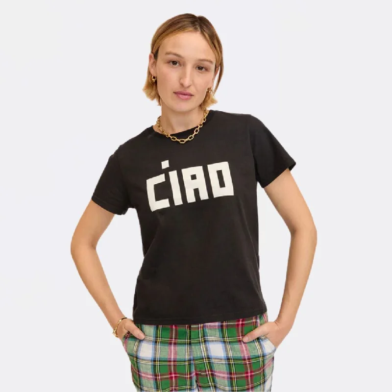 "Block Ciao" Classic Tee (Black) Front Pockets Side Pockets Patch Pockets