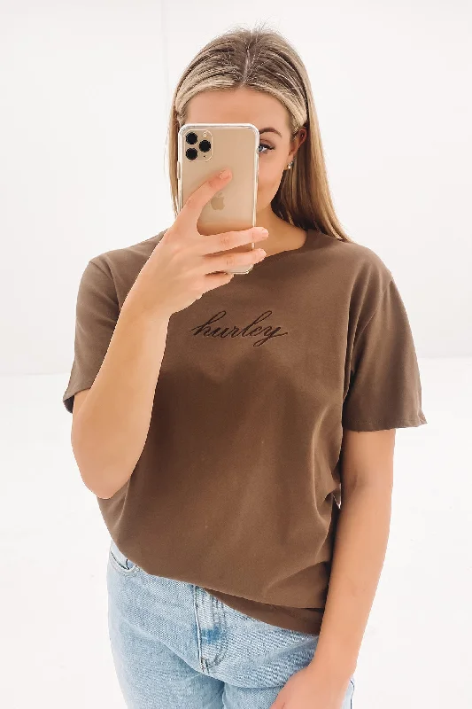 Cursive Tee Portobello Mesh Blend Leather Blend Suede Blend