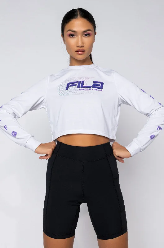 FILA LUIGIA LONG SLEEVE CROP TEE Terry Blend Velvet Blend Canvas Blend