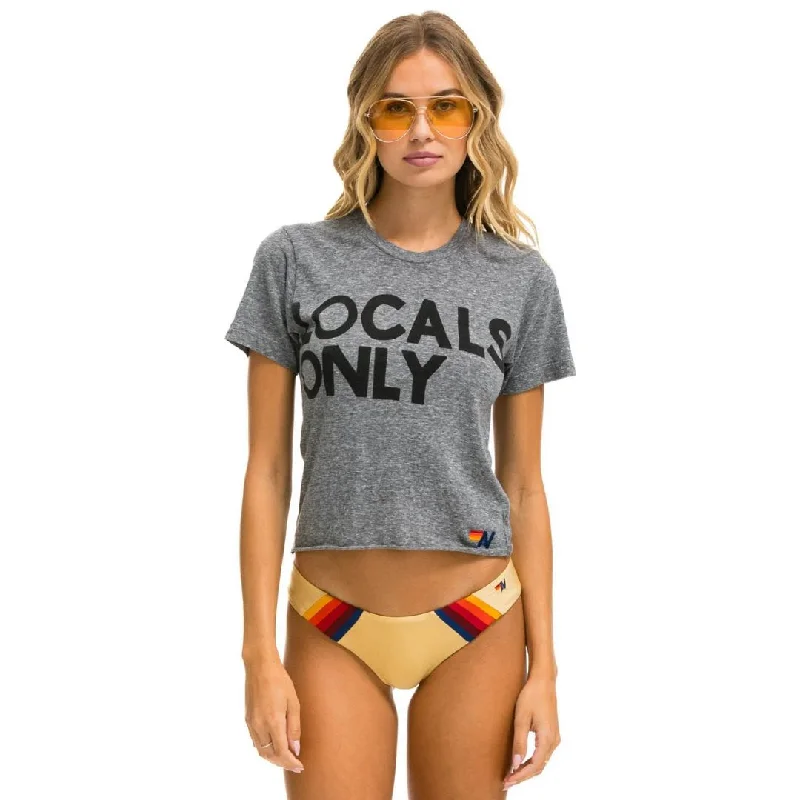 Locals Only Boyfriend Tee (Heather Grey) Fitted T-Shirt Seamless Stretchy