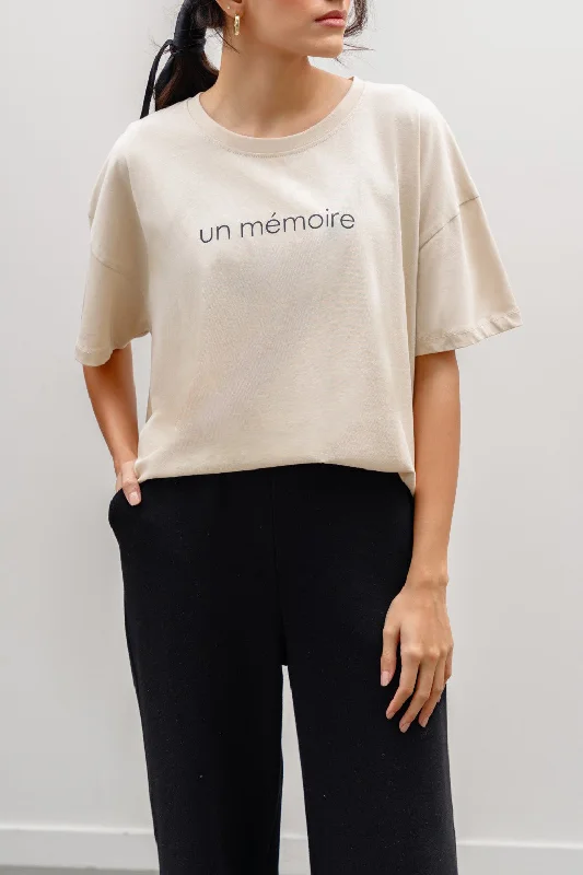 UN MEMOIRE OVERSIZED TEE Terry Blend Velvet Blend Canvas Blend