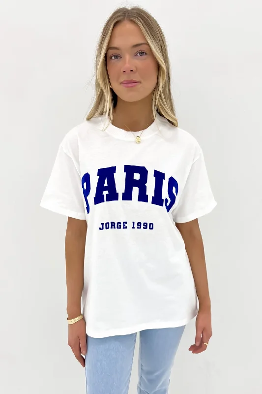 Paris Tee Vintage White Handmade Hand-knitted Hand-woven