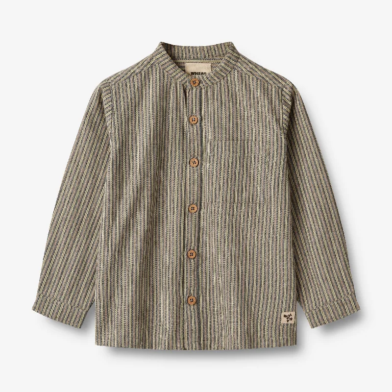 Shirt Willum - blue green stripe