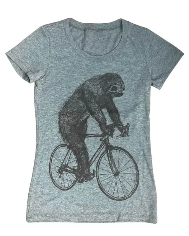 Sloth on A Bicycle Women's Shirt