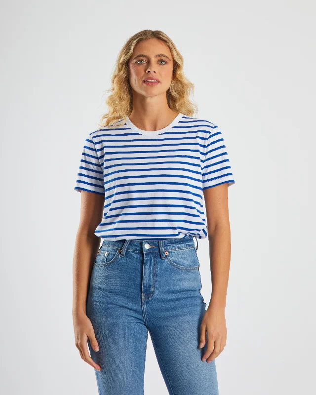 Maxime Tee Bold Blue Boxy Fit Fitted Loose