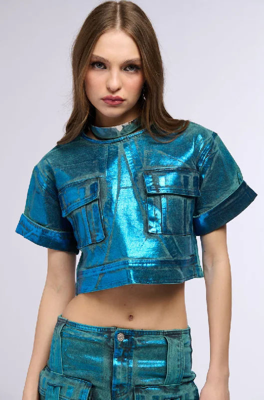 VIENNA MINERAL WASH DENIM T SHIRT