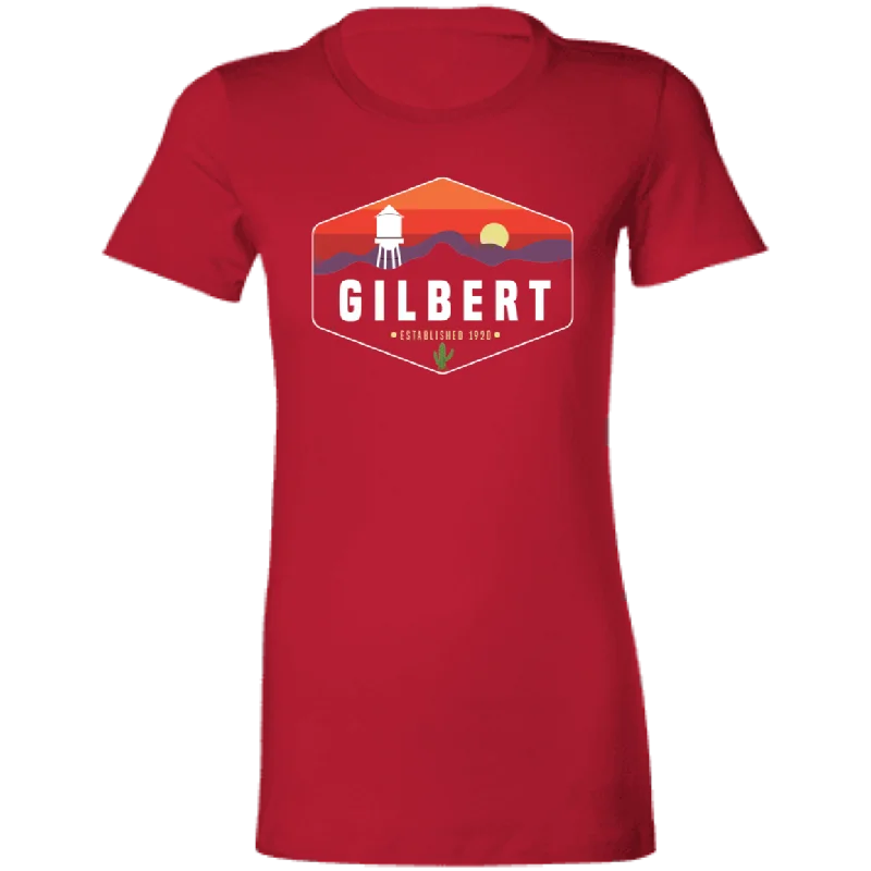 Women's Cut Shirt | Gilbert Sunset | Red