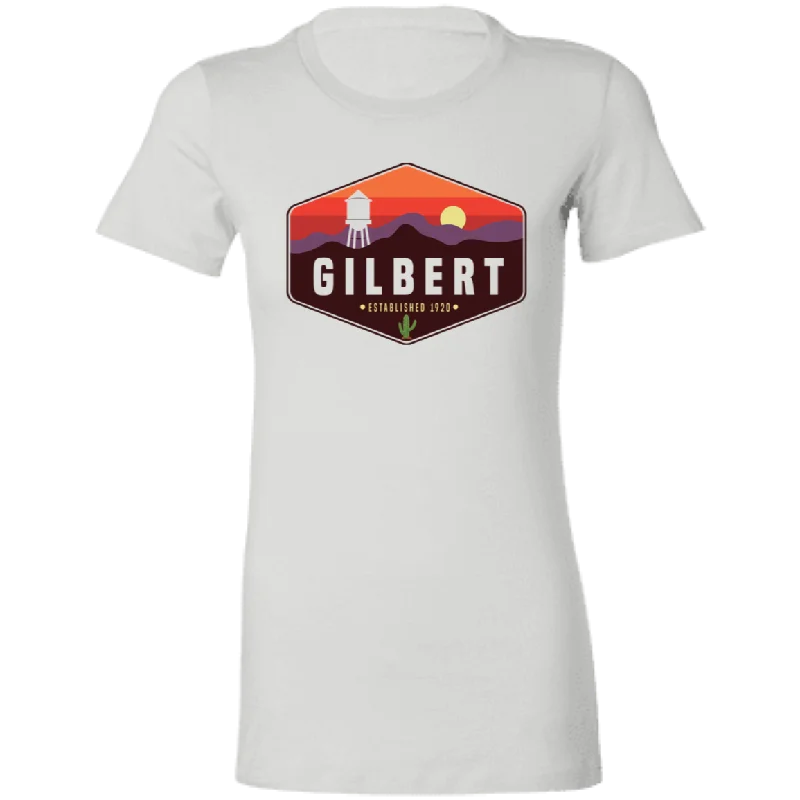 Women's Cut Shirt | Gilbert Sunset | White