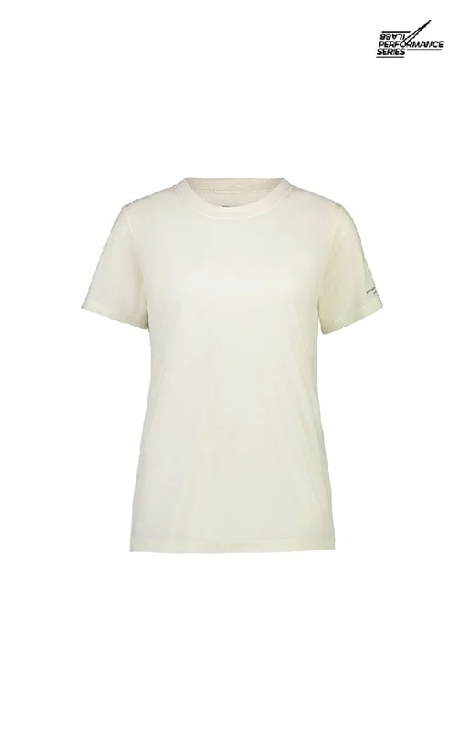 Merino Tee - Off White - Women's Cashmere Blend Cotton Blend Poly Blend