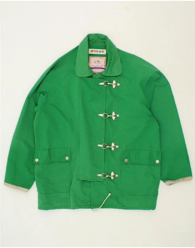 DERBY Womens Oversized Utility Jacket UK 16 Large Green Cotton