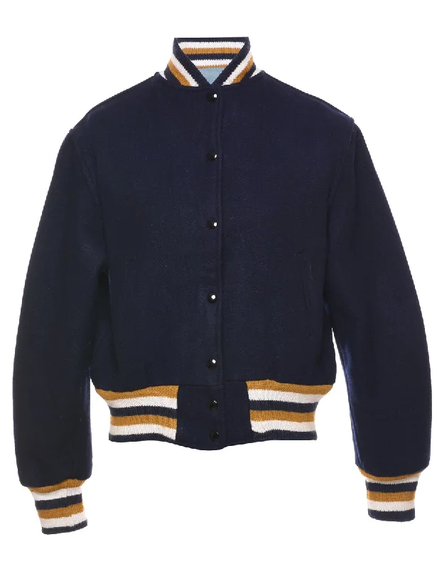 Navy Bomber Jacket - M