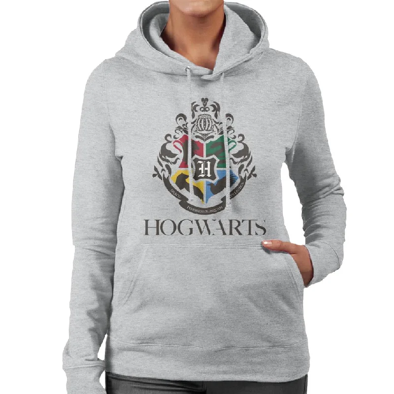 Harry Potter Hogwarts All Houses Crest Women's Hooded Sweatshirt