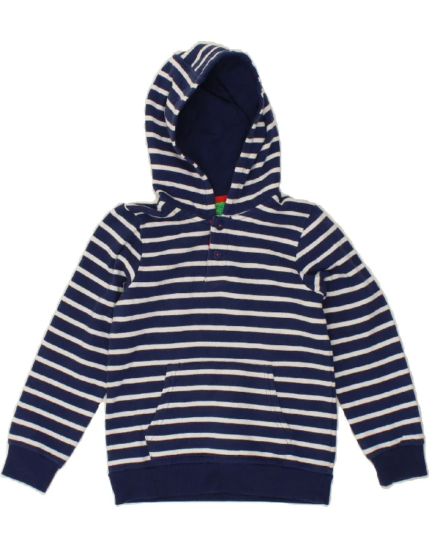 MOUNTAIN WAREHOUSE Girls Button Neck Hoodie Jumper 7-8 Years Navy Blue