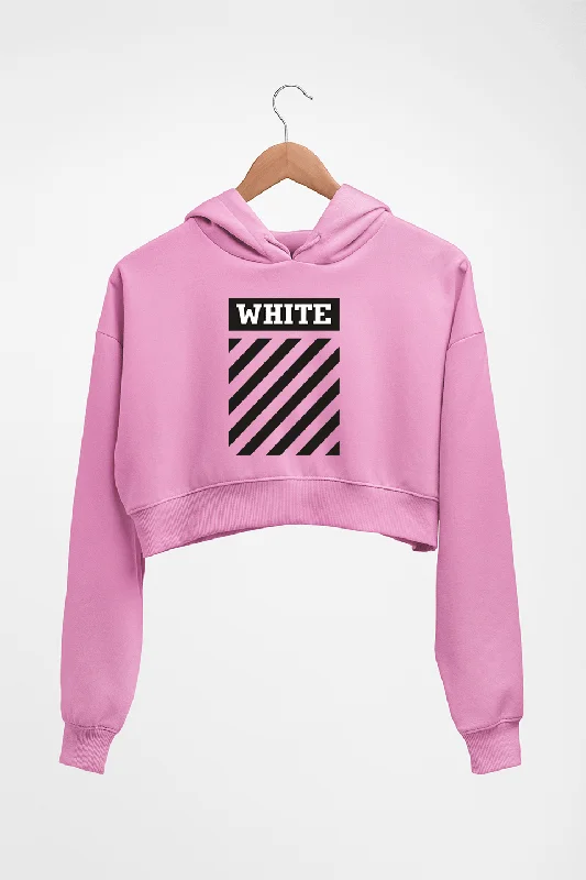 off white Crop HOODIE FOR WOMEN