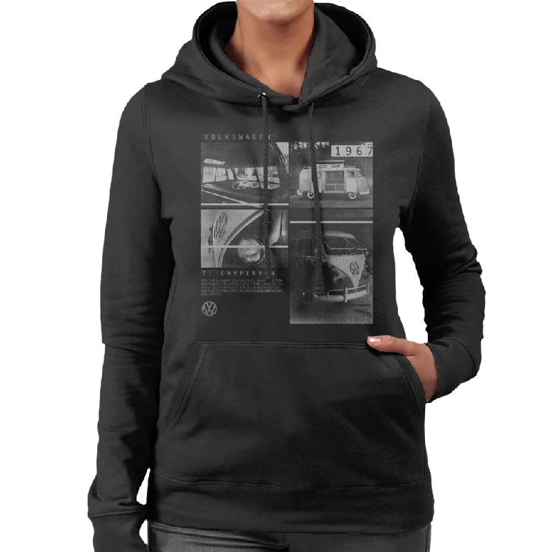 Volkswagen Type 2 1967 Campervan Women's Hooded Sweatshirt