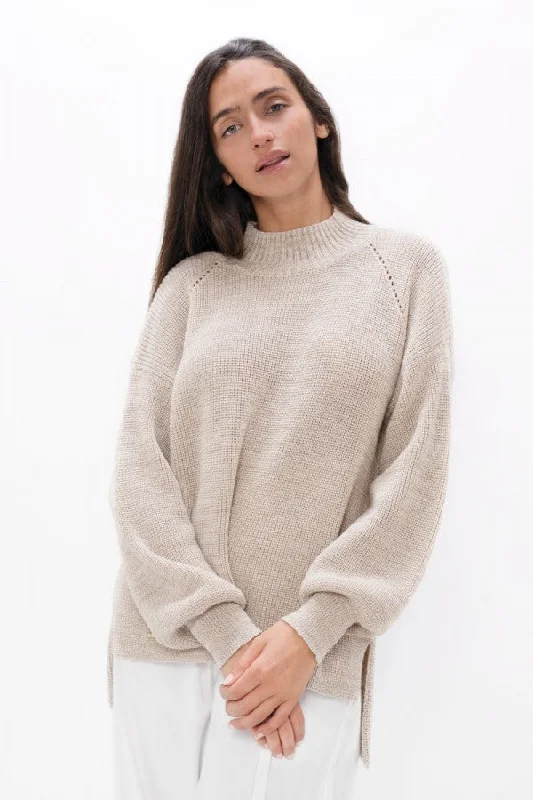 Ottawa YOW High Neck Sweater Sand Marl