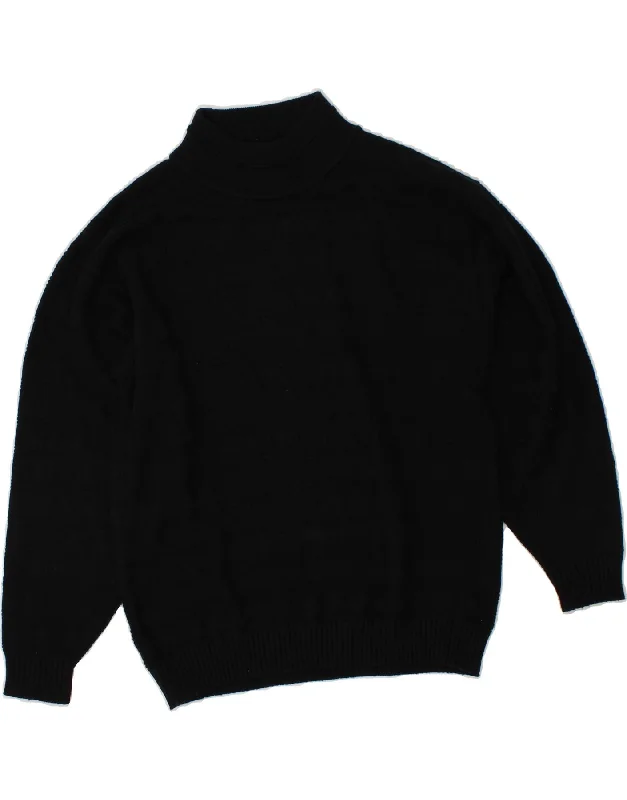 C&A Womens Turtle Neck Jumper Sweater EU 38 Medium Black Acrylic