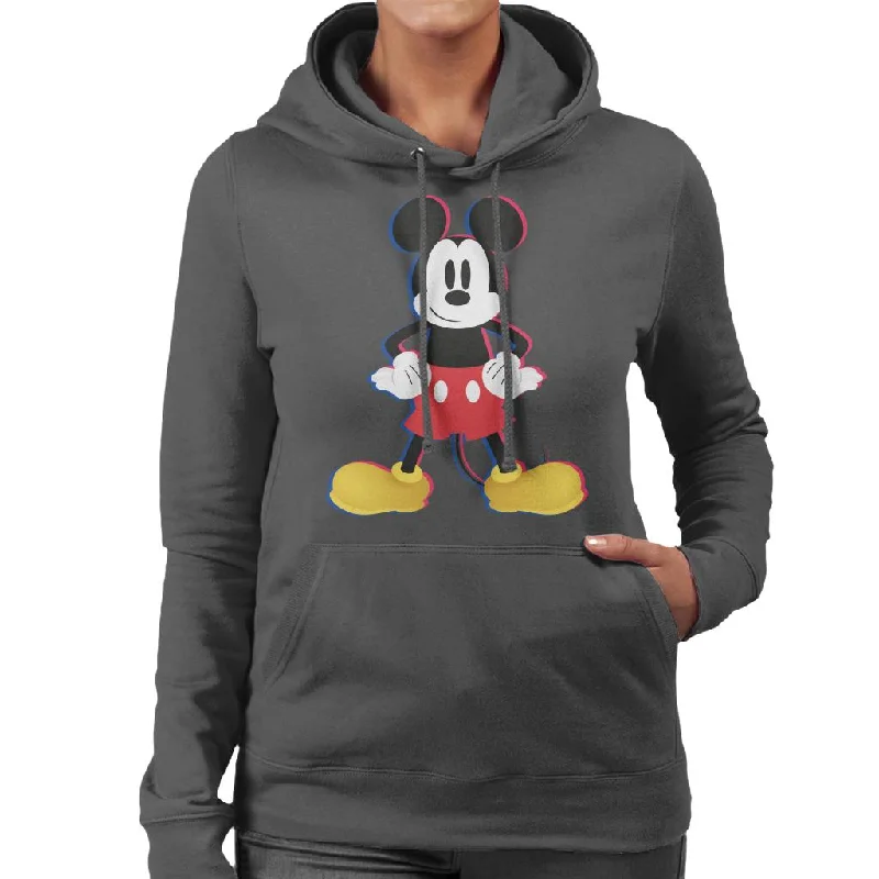 Disney Mickey Mouse 3D Effect Pose Women's Hooded Sweatshirt