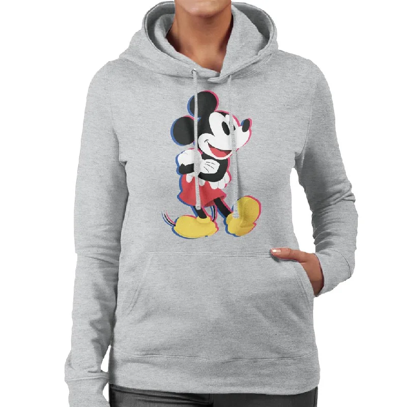 Disney Mickey Mouse Arms Folded Women's Hooded Sweatshirt