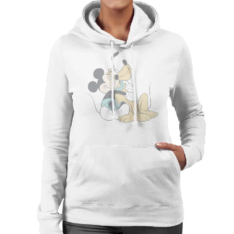 Disney Mickey Mouse Pluto Hug Women's Hooded Sweatshirt