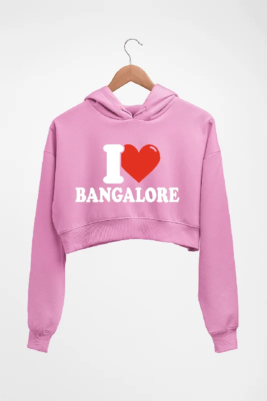 I Love BANGALORE Crop HOODIE FOR WOMEN