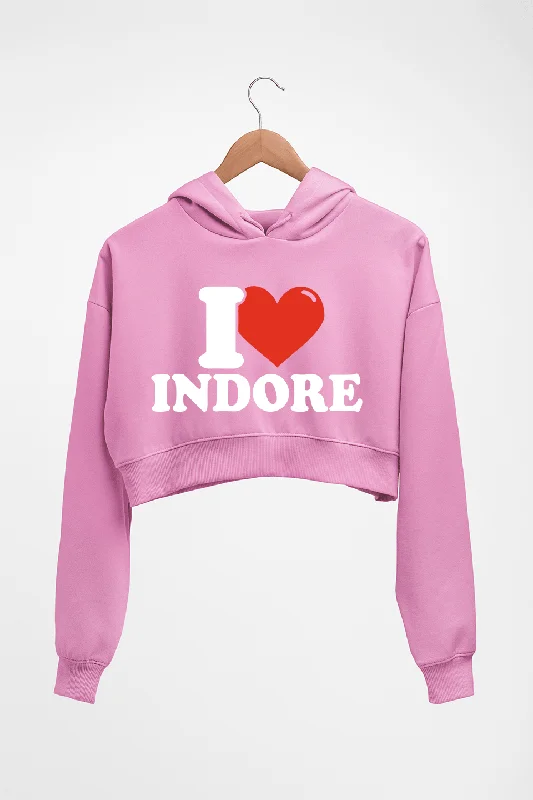 I Love Indore Crop HOODIE FOR WOMEN