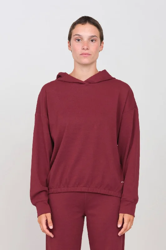 Interlock Short Hoodie Prune