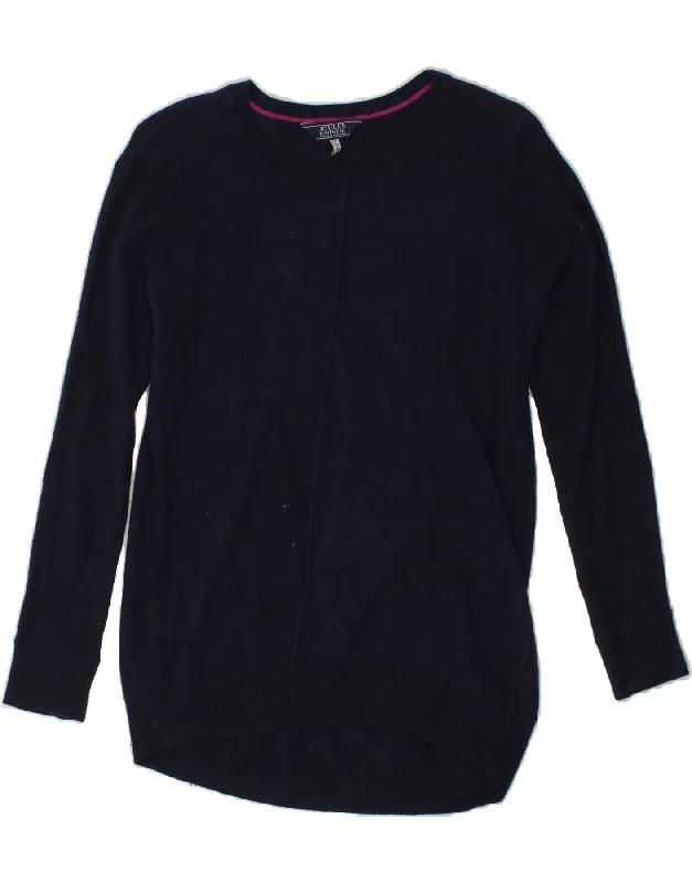 JOULES Womens Longline Boat Neck Jumper Sweater UK 10 Small  Navy Blue