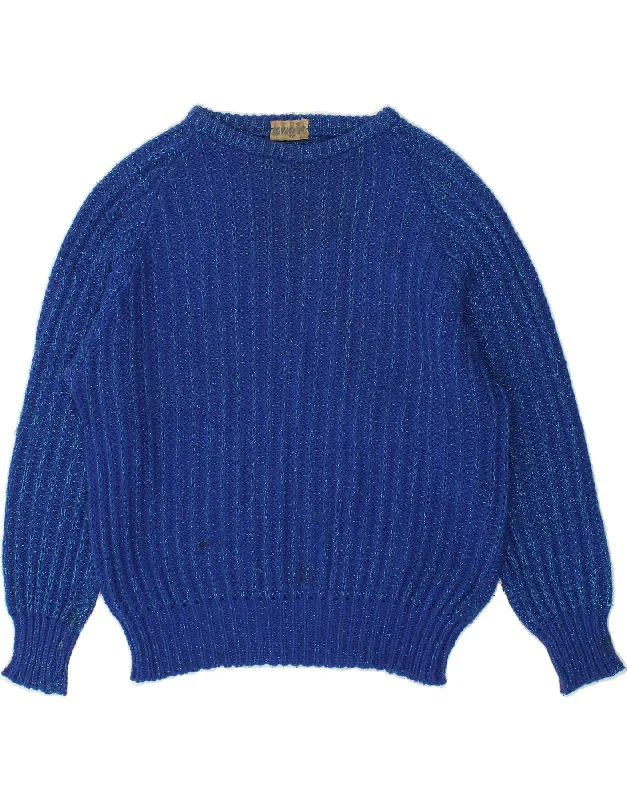 MAGIC Womens Boat Neck Jumper Sweater UK 14 Large Blue