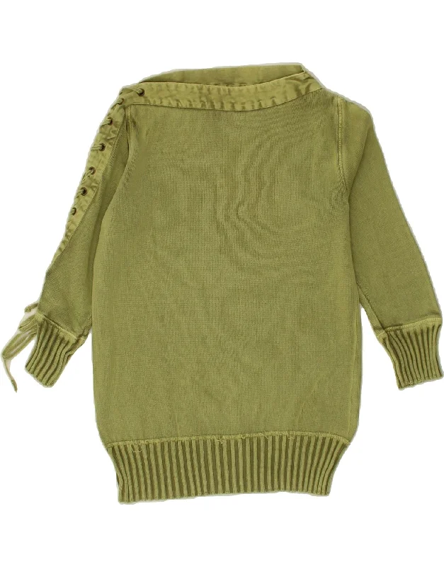 MARLBORO CLASSICS Womens Boat Neck Jumper Sweater UK 14 Medium Green