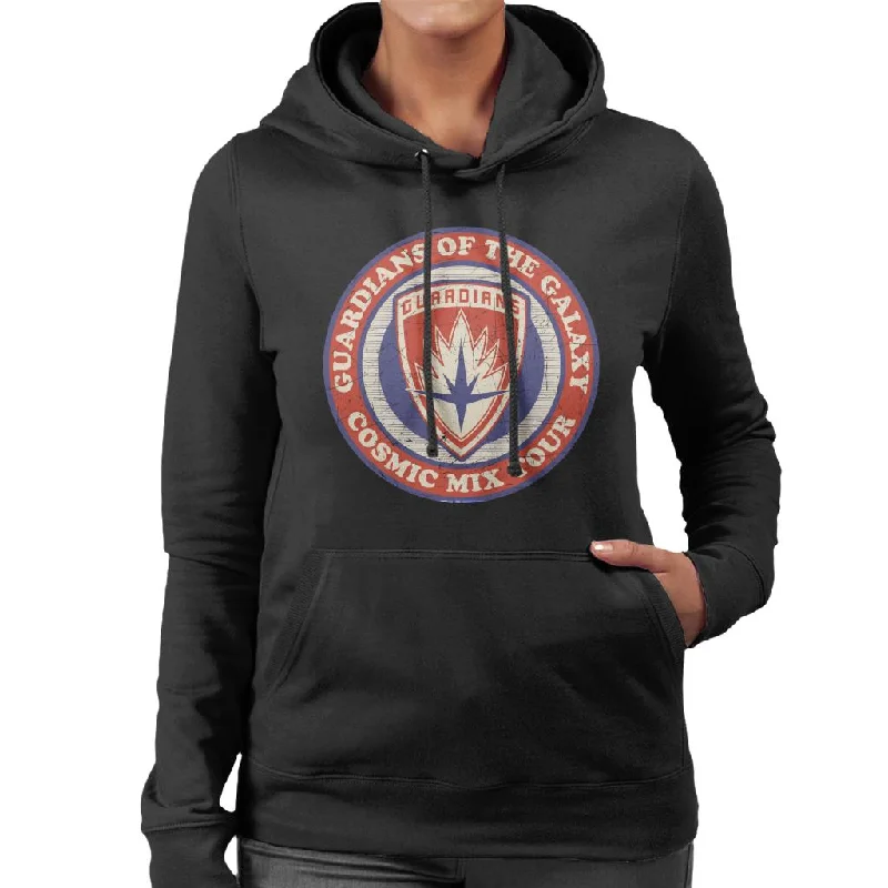 Marvel GOTG Badge Guardians Cosmic Mix Tour Women's Hooded Sweatshirt