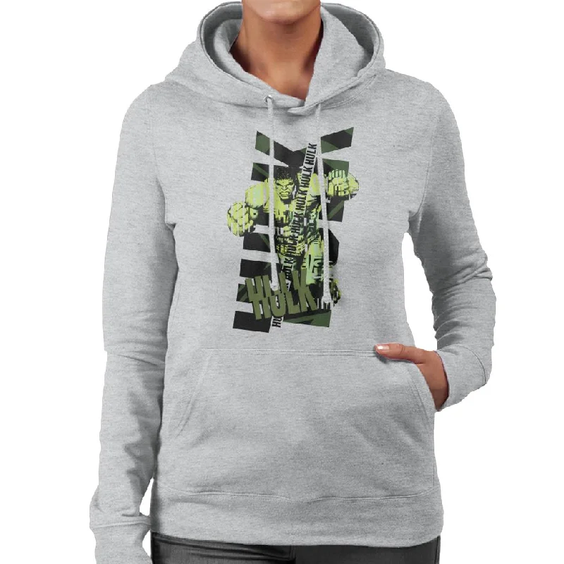 Marvel The Incredible Hulk Text Art Women's Hooded Sweatshirt