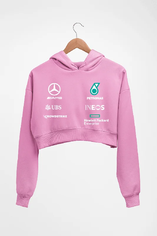 Mercedes AMG Petronas F1 2021 Team Crop HOODIE FOR WOMEN