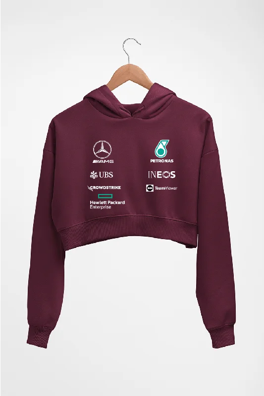 Mercedes AMG Petronas F1 2022 Team Crop HOODIE FOR WOMEN