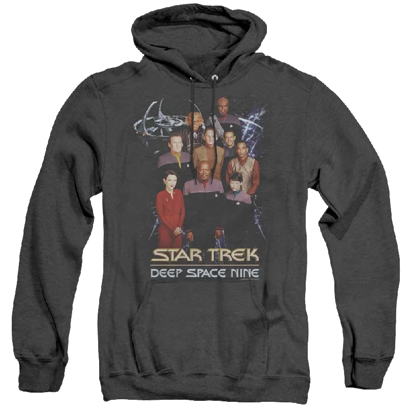 Star Trek Deep Space Nine Ds9 Crew - Heather Pullover Hoodie